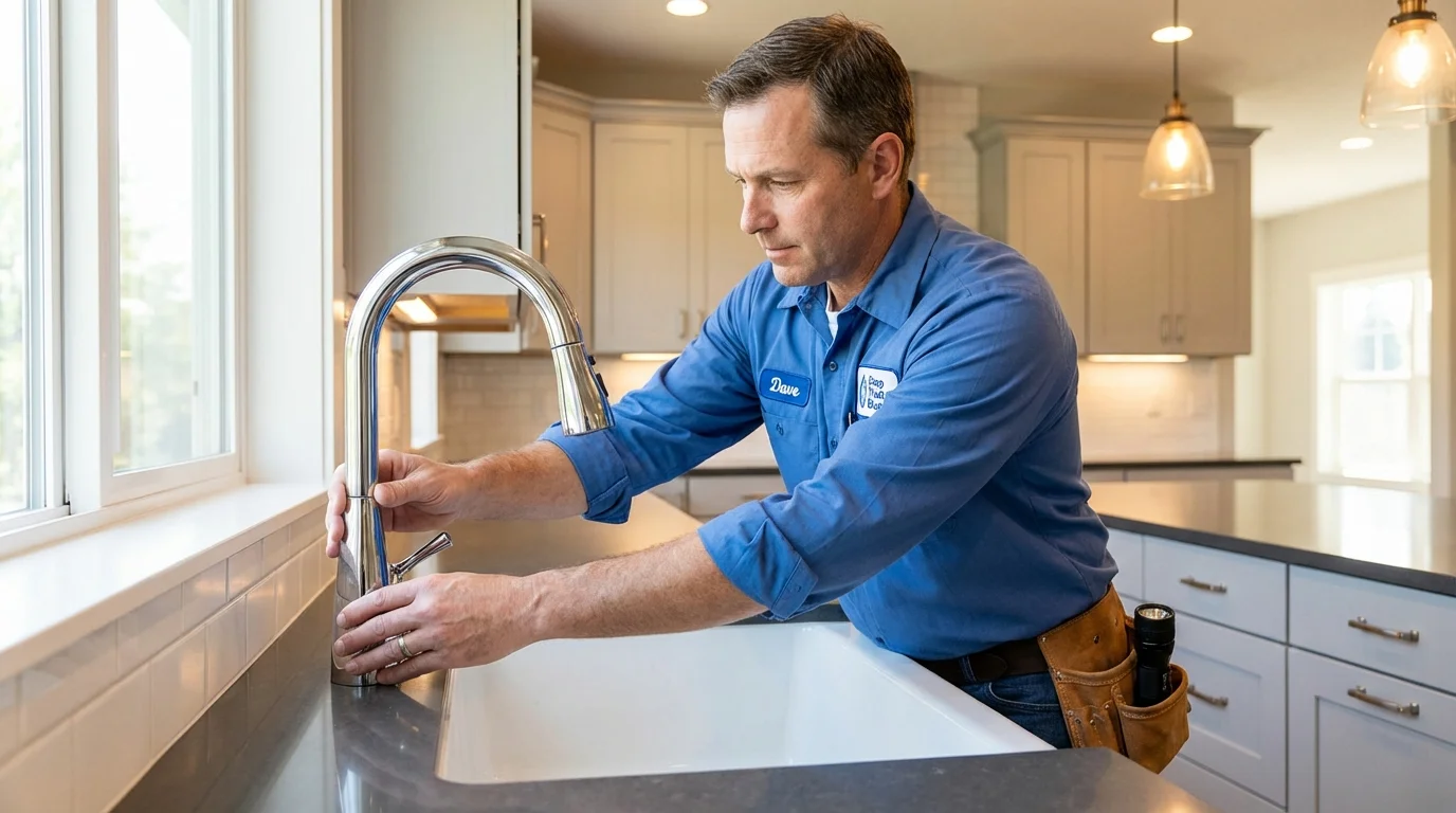Kitchen faucet installation by Johns Plumbing LLC in Little Elm